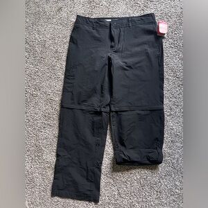 Danskin Black Cargo Pants Convertible Length